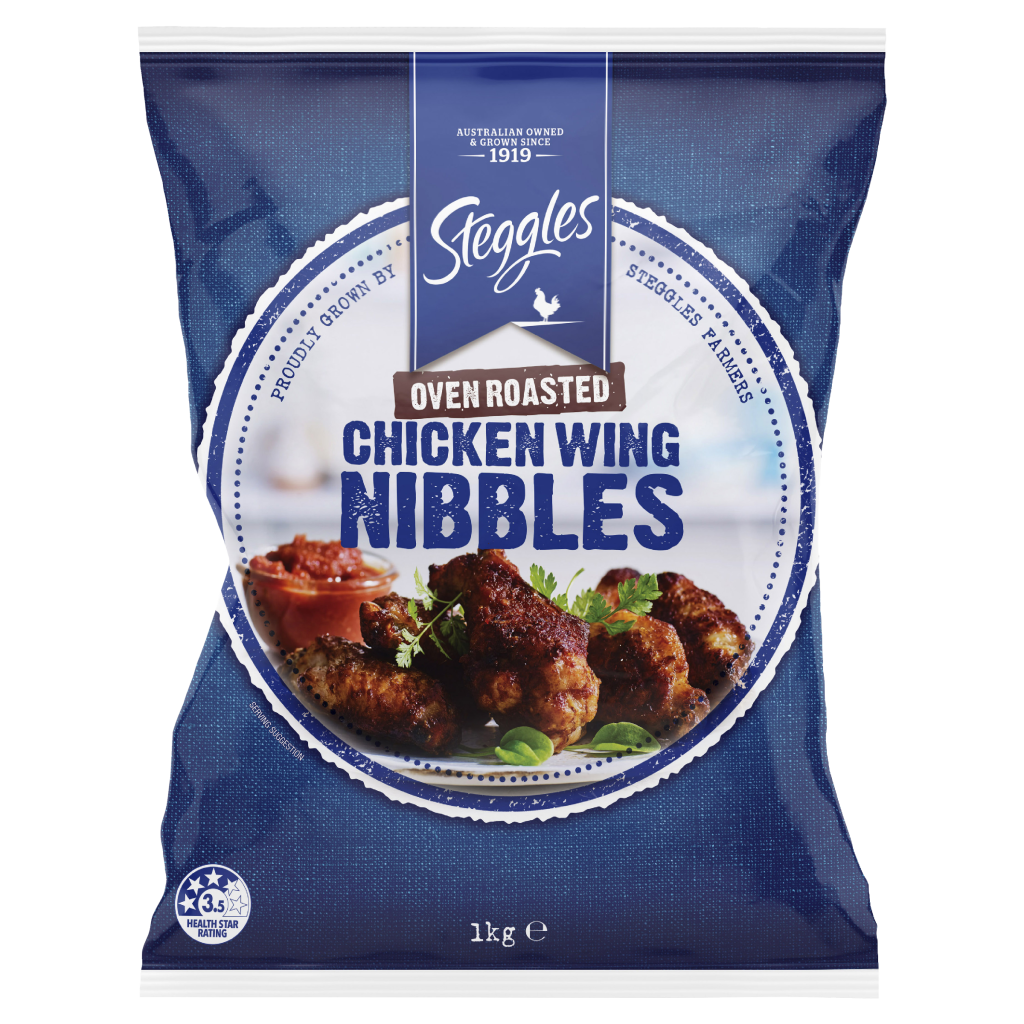 Steggles Chicken Wing Nibbles Oven Roasted 1kg