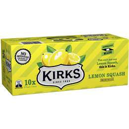 Kirks Lemon Squash 375ml 10pk