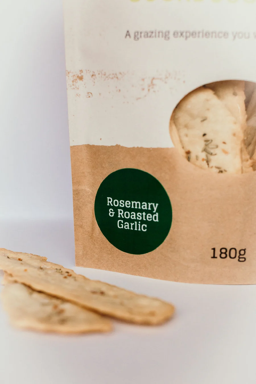 Nourish & Grow Sourdough Bark Rosemary & Roasted Garlic 180g