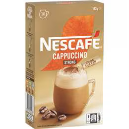 Nescafe Cappuccino Coffee Sachets Strong 10pk