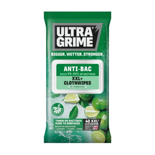 Ultragrime Anti Bac XXL+ Clothwipes 40pk