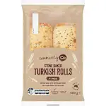 Community Co Stone Baked Turkish Oval Roll 4pk