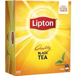 Lipton Quality Black Tea Bags 200g 100pk