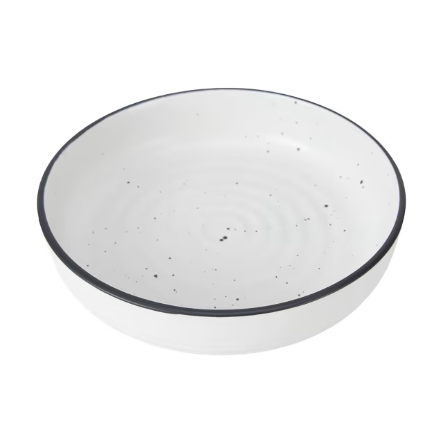 Black & White Ripple Speckled Bowl Large