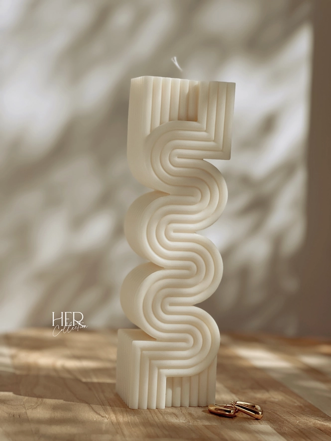 Her Collection Pillar Candle Straight Sides Large 6.3cmx22.5cm 600g