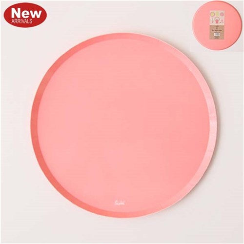 Oceana Paper Plates Coral Pink 18cm 12pk