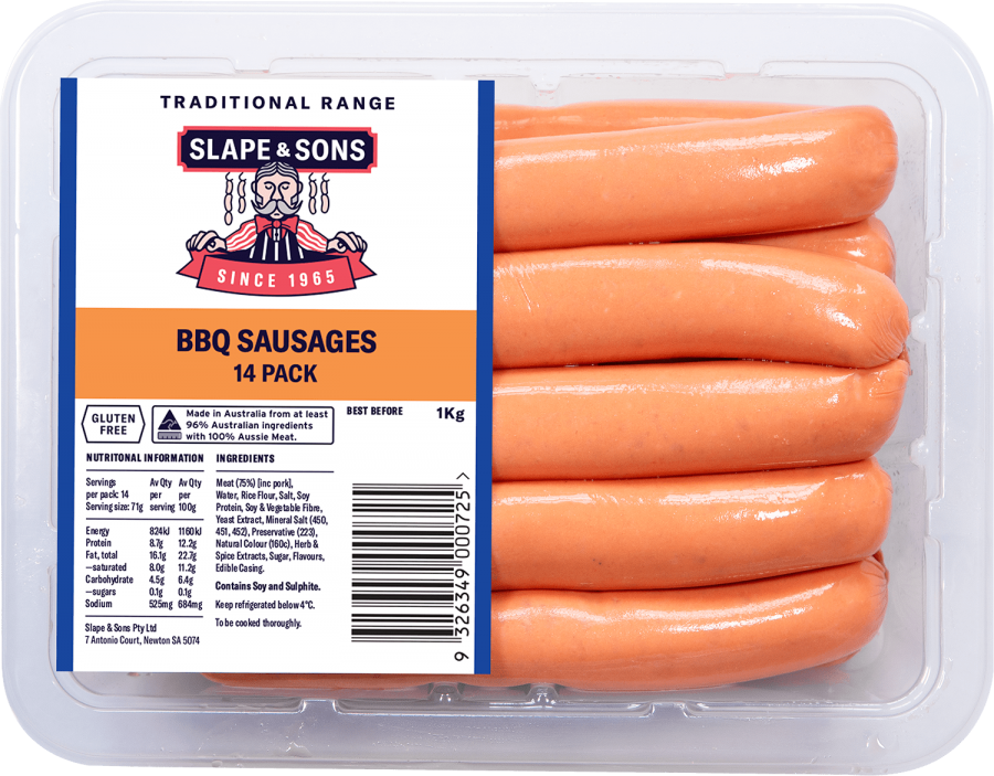 Slape & Sons Sausages BBQ 1kg