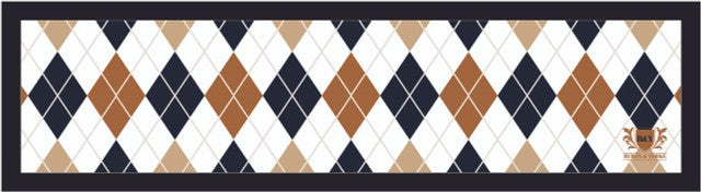 Byron & Yorke Bar Mat Tan Argyle