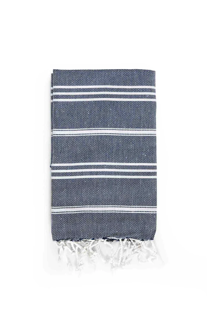 Miss April Classic Turkish Cotton Hand Towel Navy