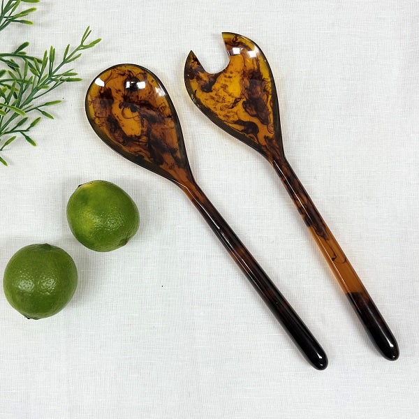 RSN Salad Servers Tortiseshell