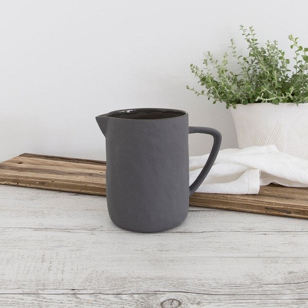 Flax Milk Jug Charcoal 7cm