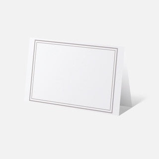 Byron & Yorke Place Cards Grey Border 90pk