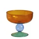 Coloured Glass Condiment Bowl On Stand 4"