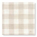 Manor Road Dinner Serviettes  Linen Gingham Natural 20pk