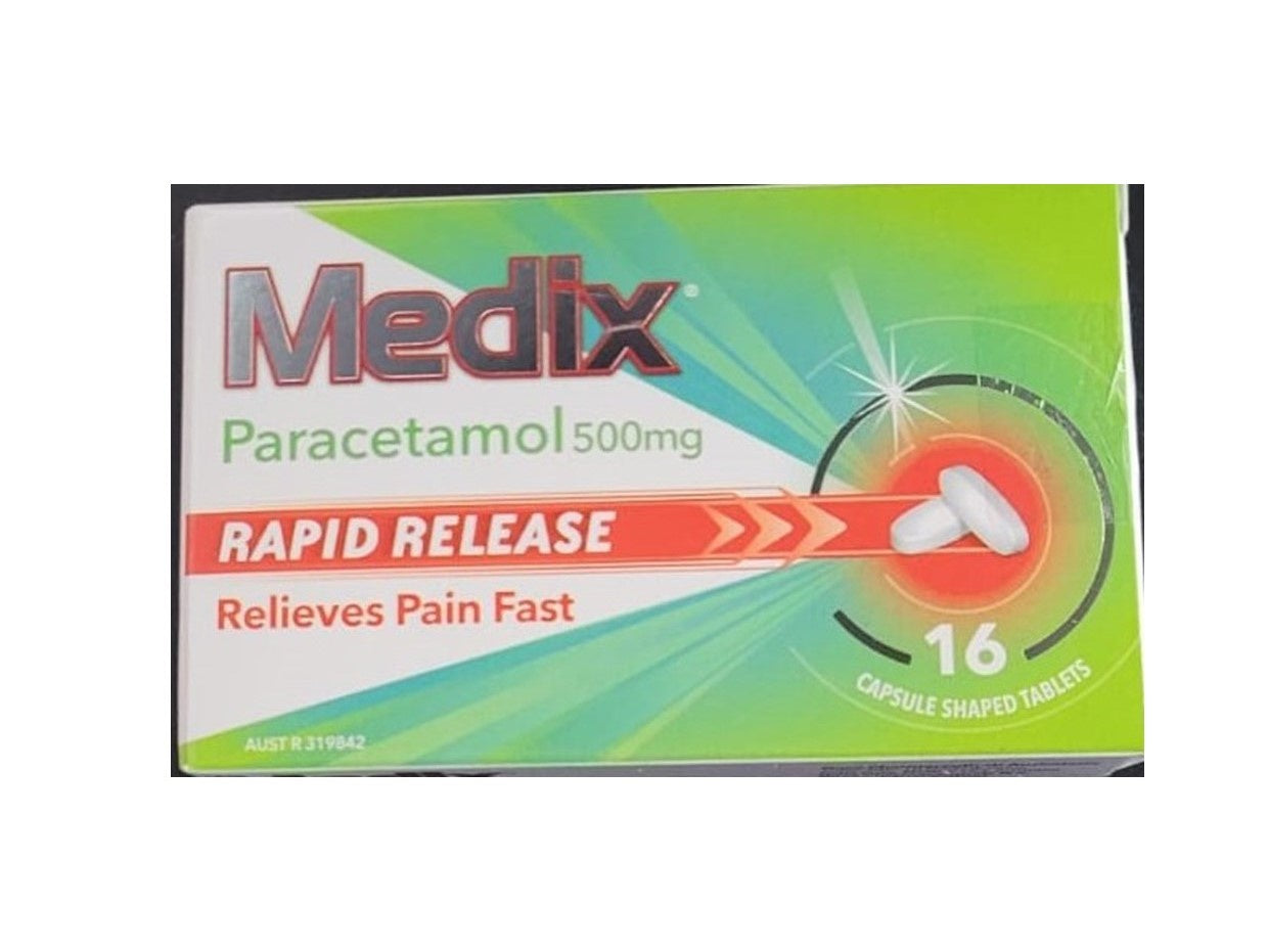 Medix Paracetamol Rapid Release 500mg 16pk