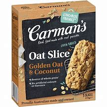 Carman's Oat Slice - Golden Oat & Coconut 175g 5pk