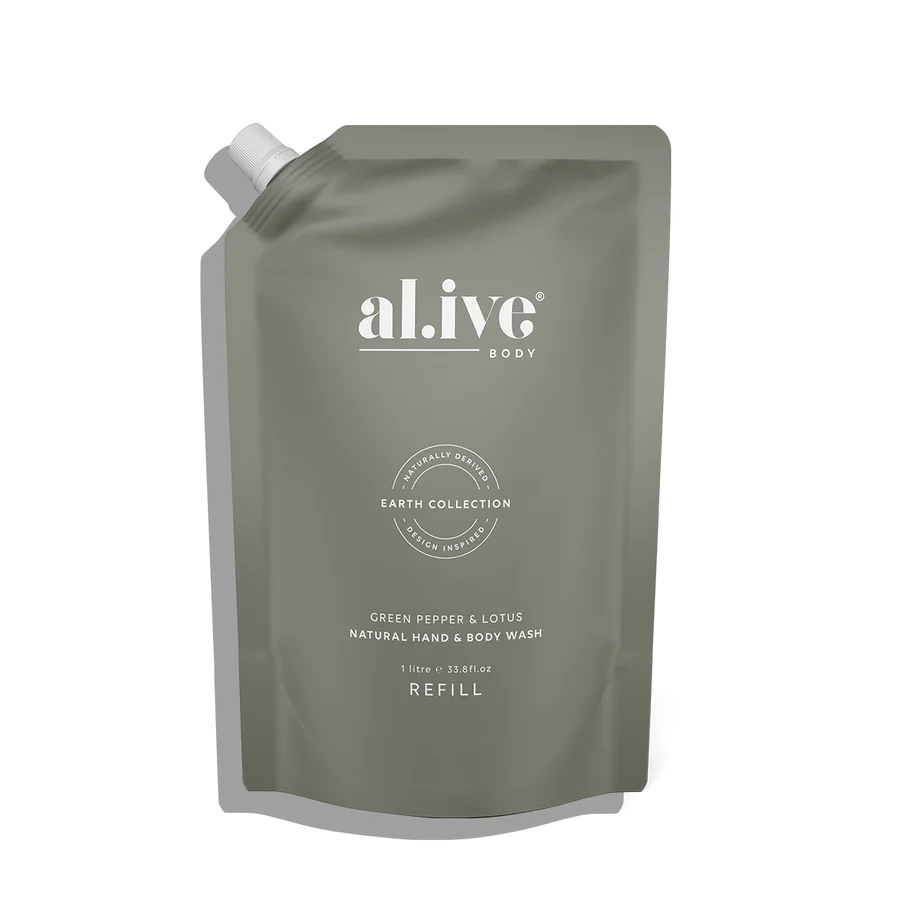 Al.ive Hand & Body Wash Refill Green Pepper & Lotus 1L