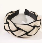 Braided Design Headband Beige