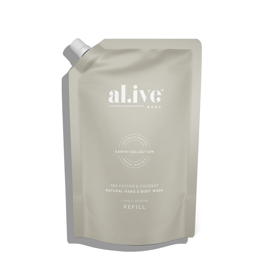 Al.ive Hand & Body Wash Refill Sea Cotton & Coconut 1L