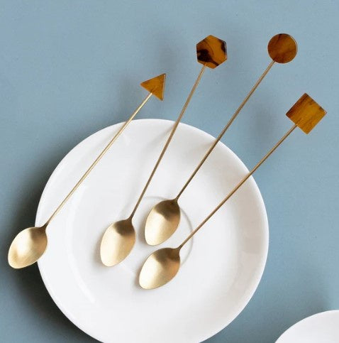 Gold Coffee Spoons Assorted ea