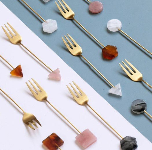 Gold Cake Forks Assorted ea