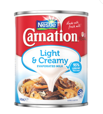 Nestle Carnation Light & Creamy Evaporated Milk 340ml