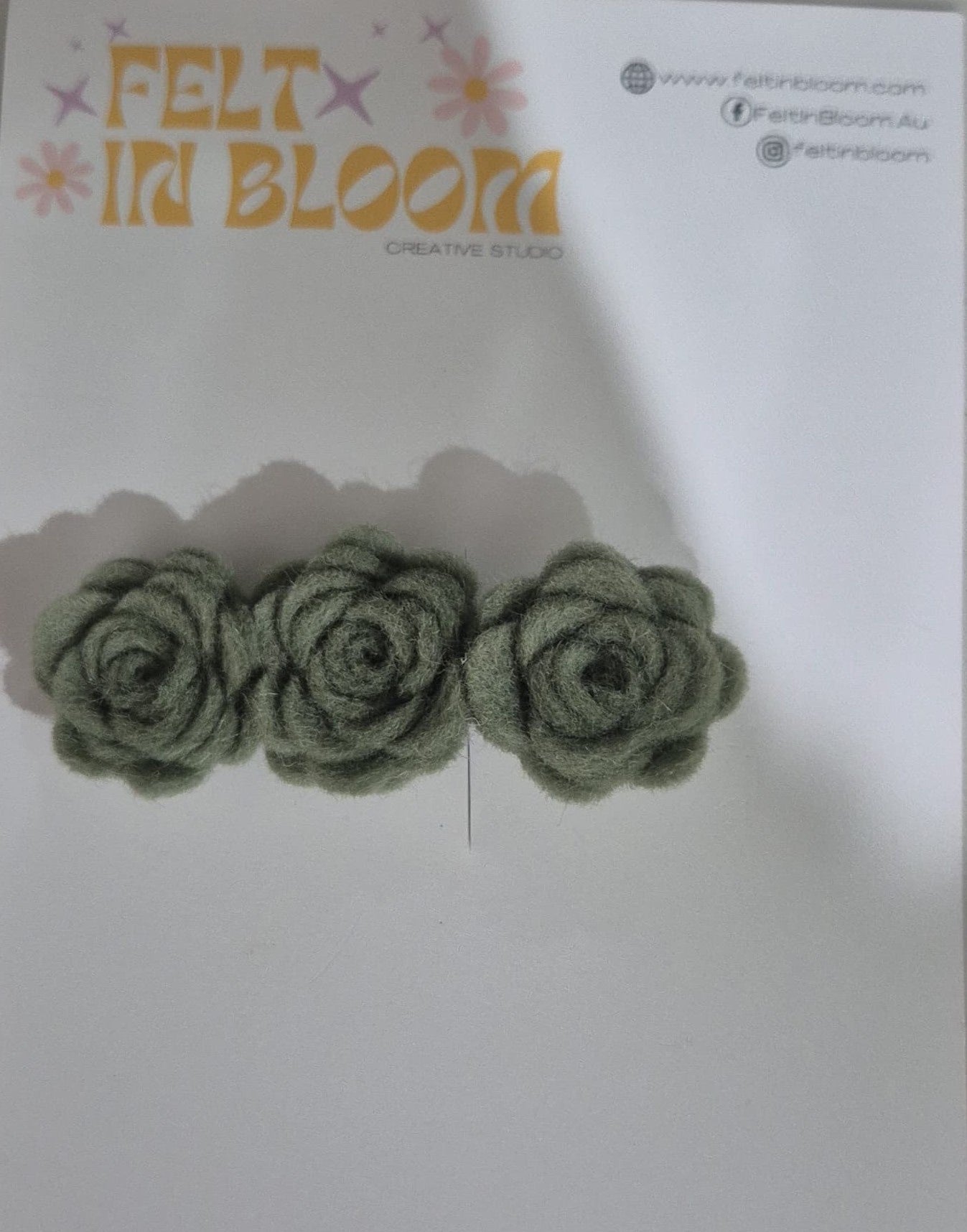 Felt In Bloom Dainty Flower Bloom Clip Assorted Colours ea