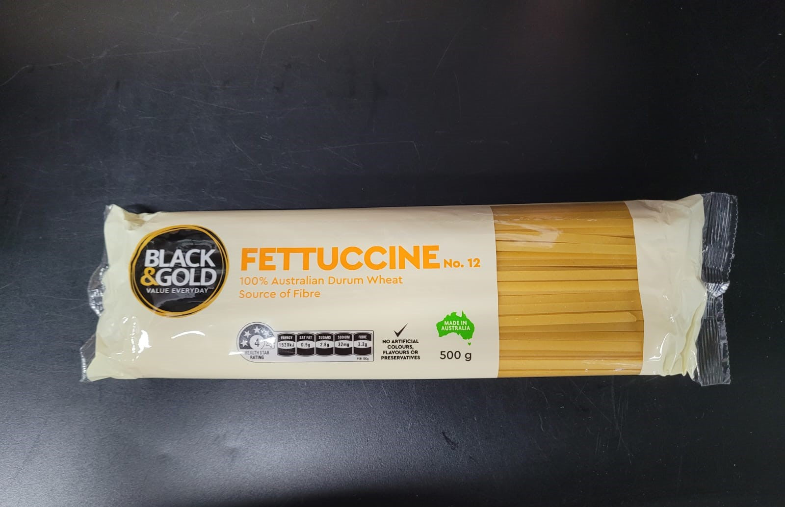 Black & Gold Fetuccine #12 500g