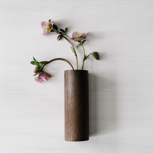 Woodfolk Natural Wood Cylindrical Vase 20.5cm