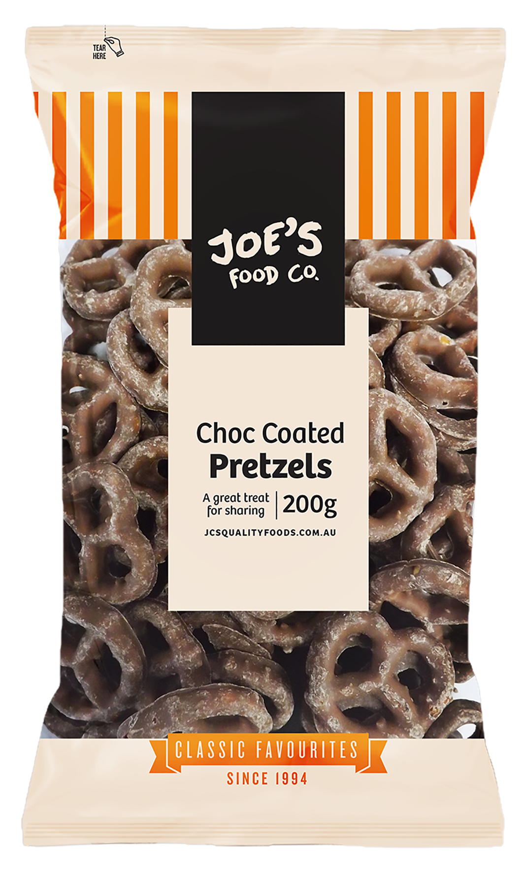 Joes Food Co Pretzels Chocolate Coated 200g