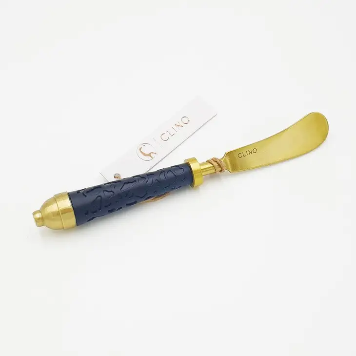 Clinq Metal Black & Brass Cheese Knife