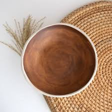 Kim Wallace Ceramic Serving Bowl Rust 27.5x5cm