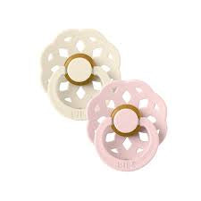 Bibs Pacifier 2 pk Size 2 Ivory / Blossom
