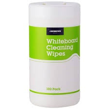 J Burrows Whiteboard Cleaning Wipes 100pk