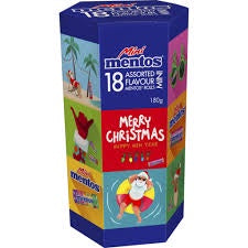 Mentos Mini Confectionery Christmas Hexagon Tube 180g