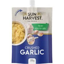 Sun Harvest Crushed Garlic Pouch 200g