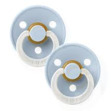 Bibs Pacifier Size 2 Glow In The Dark Baby Blue 2 pk