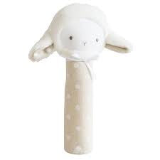 Alimrose Lamby Squeaker White Linen Spot