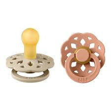 Bibs Pacifier Size 2 Vanilla/Peach 2pk