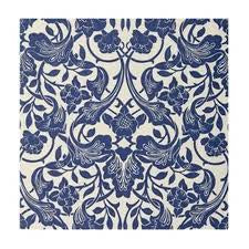 Assemble Luncheon Serviettes Blue Mosaic 3 ply 33x33cm 20pk