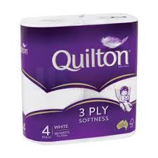 Quilton Toilet Tissue 3 Ply  4pk