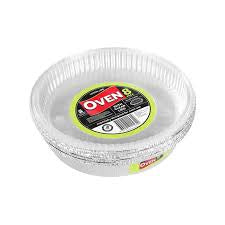 Lemon & Lime Round Foil Container with Plastic Lid 23 x 4.5cm 8pk