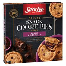 Sara Lee Cookie Pies Double Choc Chip 380g 4pk