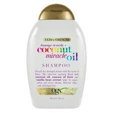 Ogx Extra Strength Damage Remedy + Hydrating & Repairing Coconut Miracle Oil Shampoo For Damaged & Dry Hair 385mL