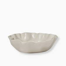 Marmoset Found Ruffle Bowl Chalk White Large