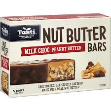 Tasti Nut Butter Bars Milk Choc Peanut Butter 200g