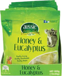 Aussie Drops Honey & Eucalyptus 50g