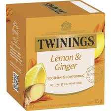 Twinings Lemon & Ginger Tea Bags 15g 10pk