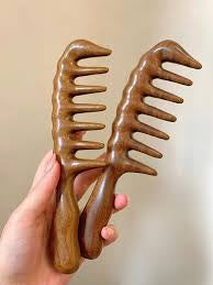 Wooden Wide Toothed Comb