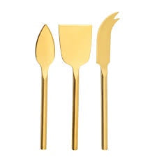 Clinq Gold Cheese Knife Set 3pc